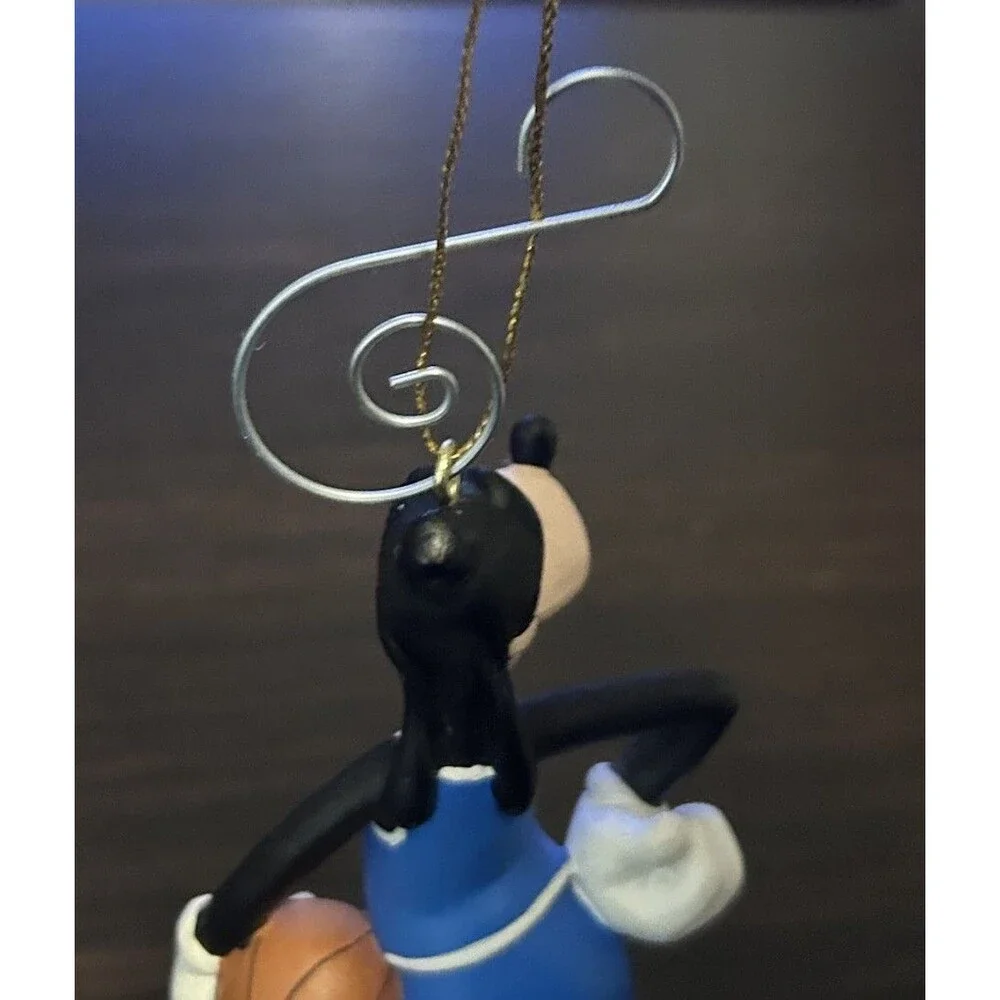 Vintage Disney Sports Goofy Basketball Porcelain Bisque Christmas Ornament 4”